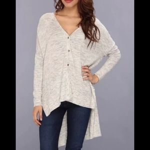 Free People TGIF Marled High Low Cardigan Sweater